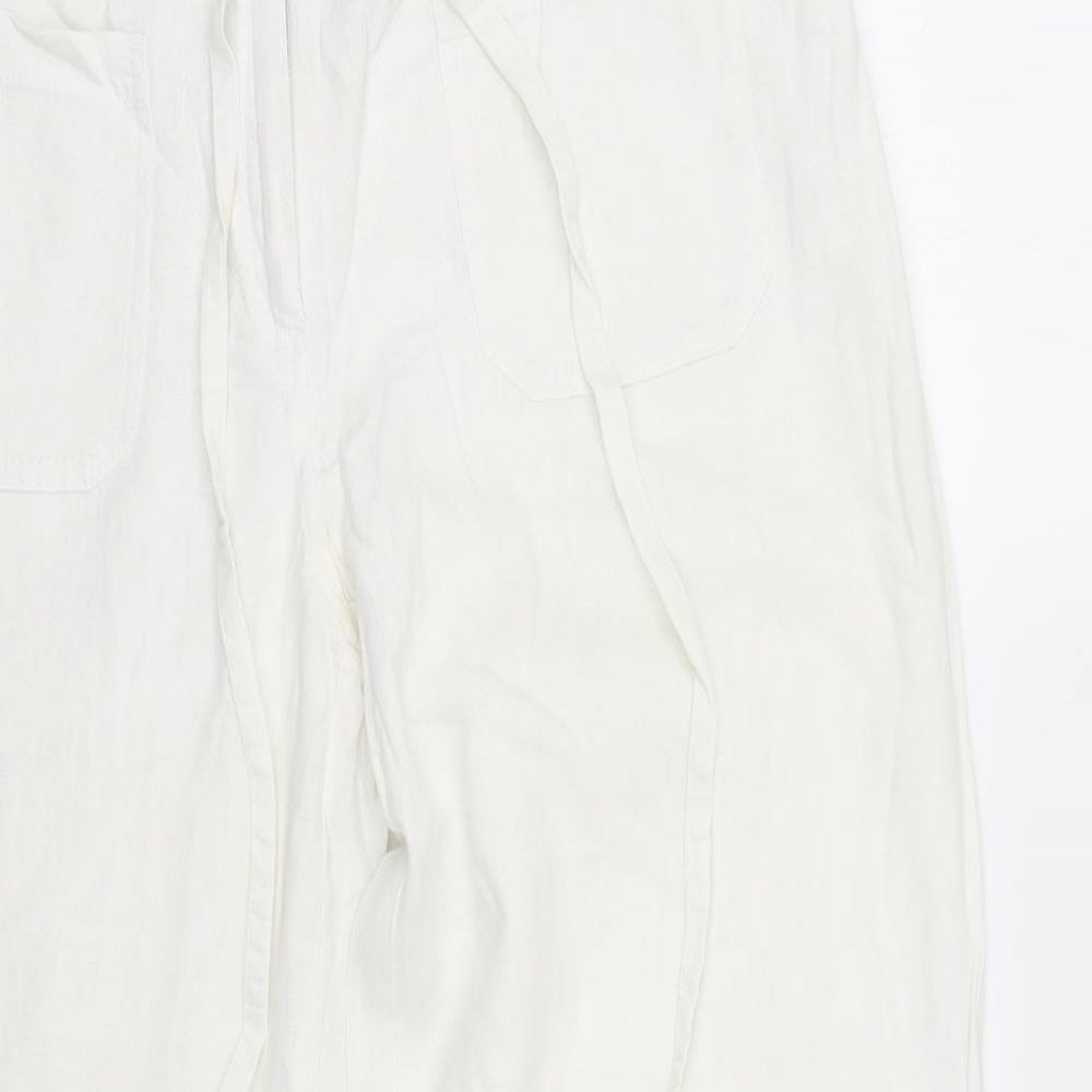 Papaya Womens White   Trousers  Size 14 L28 in