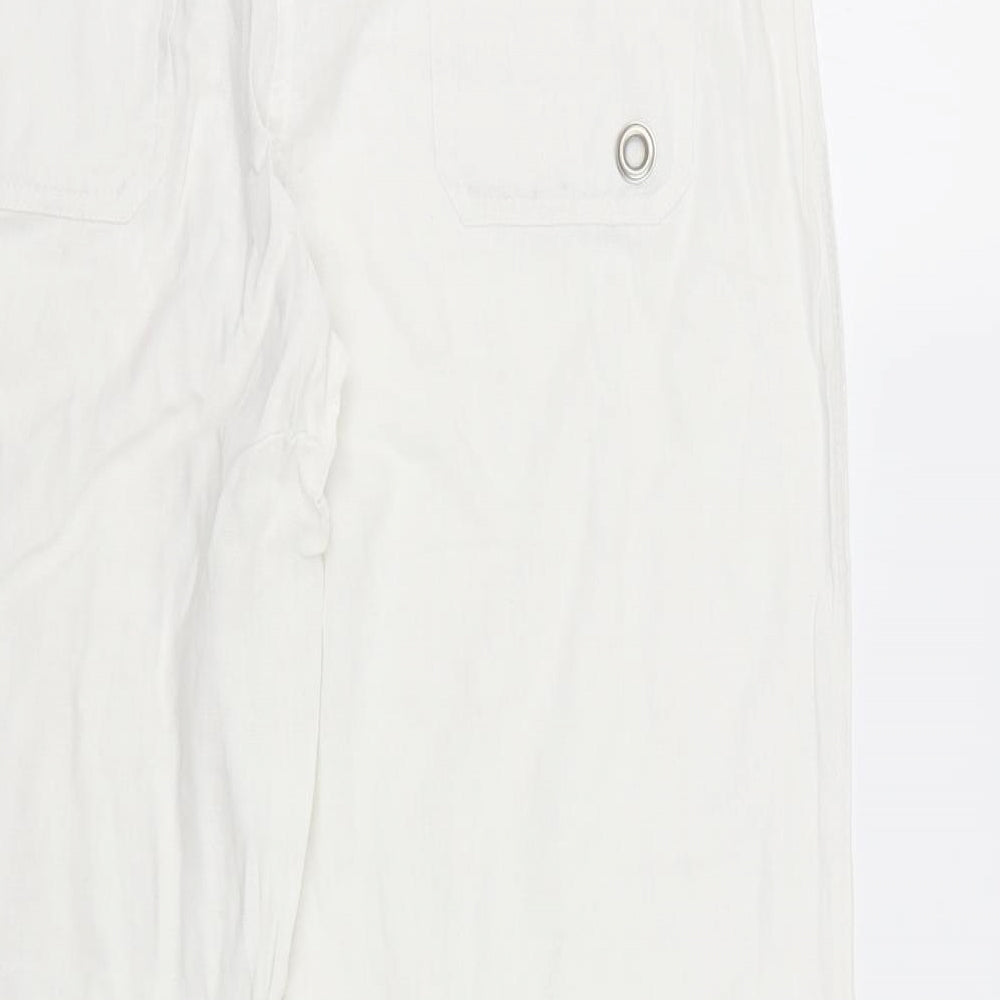 Papaya Womens White   Trousers  Size 14 L28 in