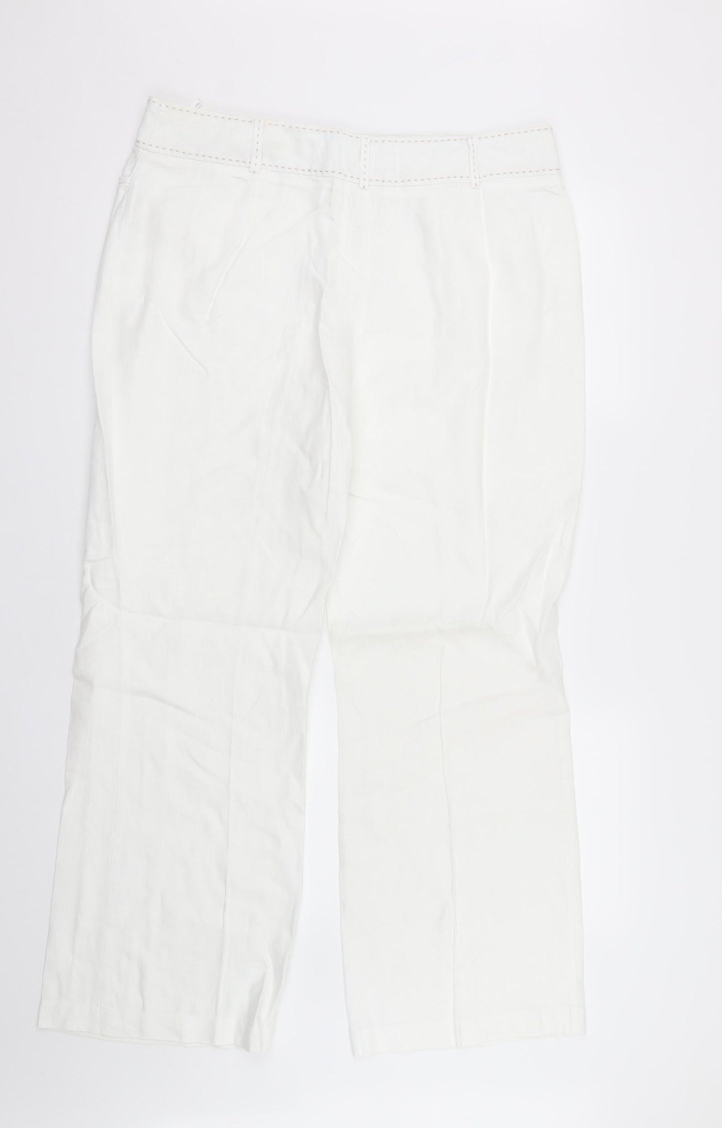 Per Una Womens White   Trousers  Size 16 L29 in