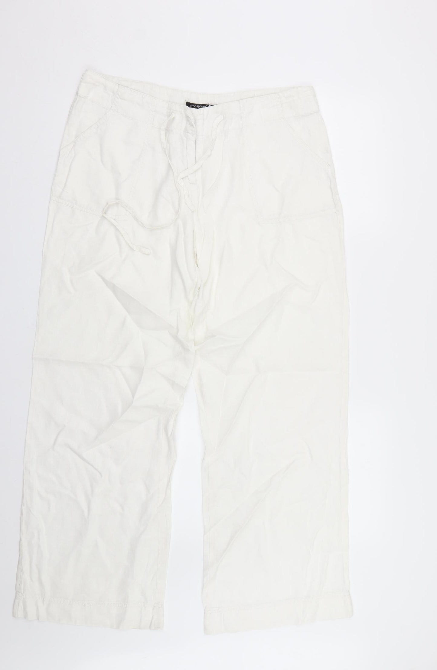 Primark Womens White   Trousers  Size 12 L30 in
