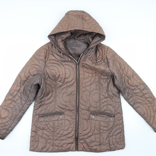Finesse Womens Brown   Jacket  Size 14  - Metallic Look