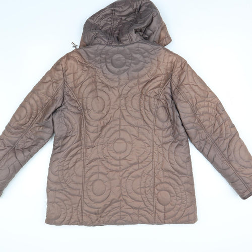 Finesse Womens Brown   Jacket  Size 14  - Metallic Look