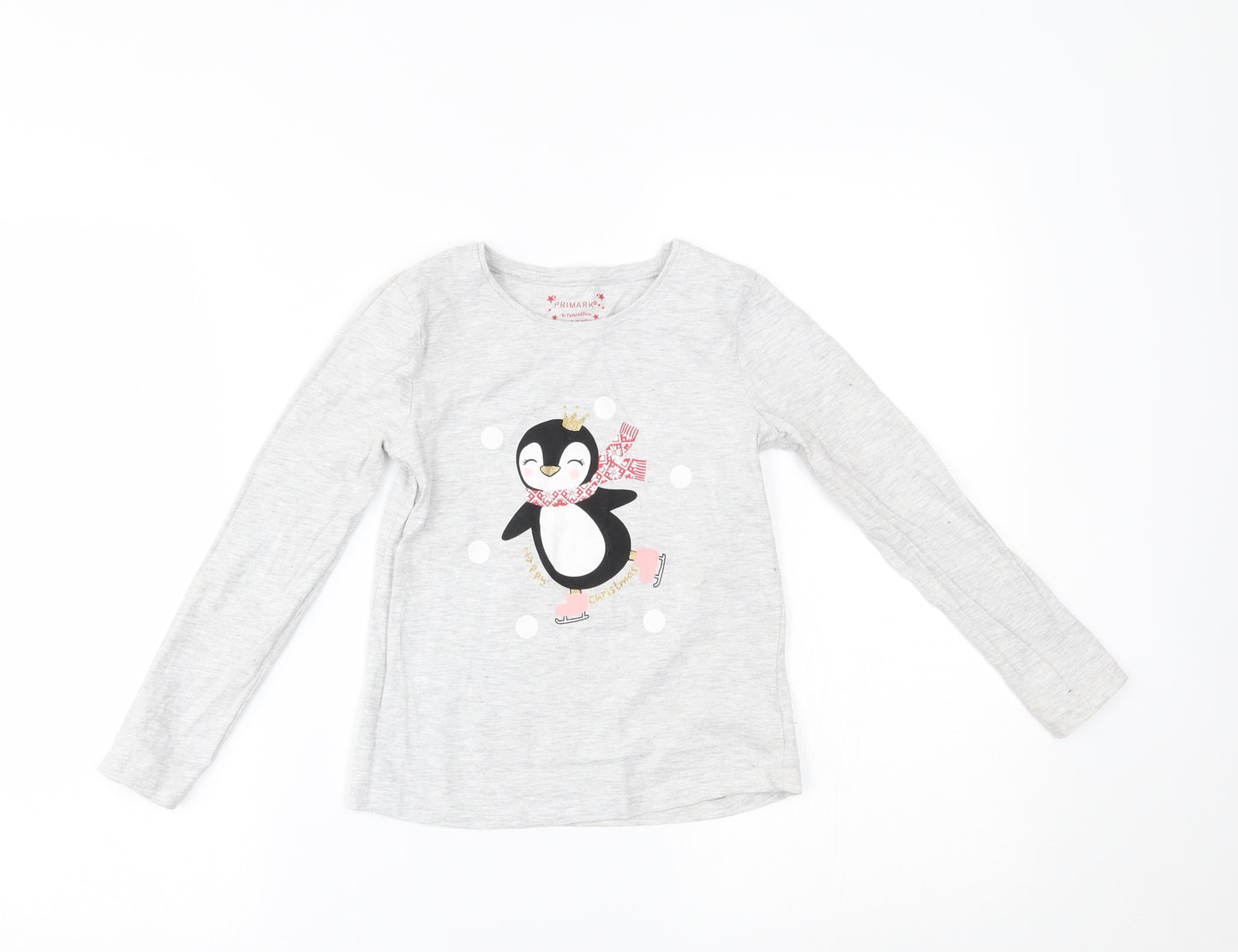 Primark Girls Grey   Top Pyjama Top Size 6-7 Years