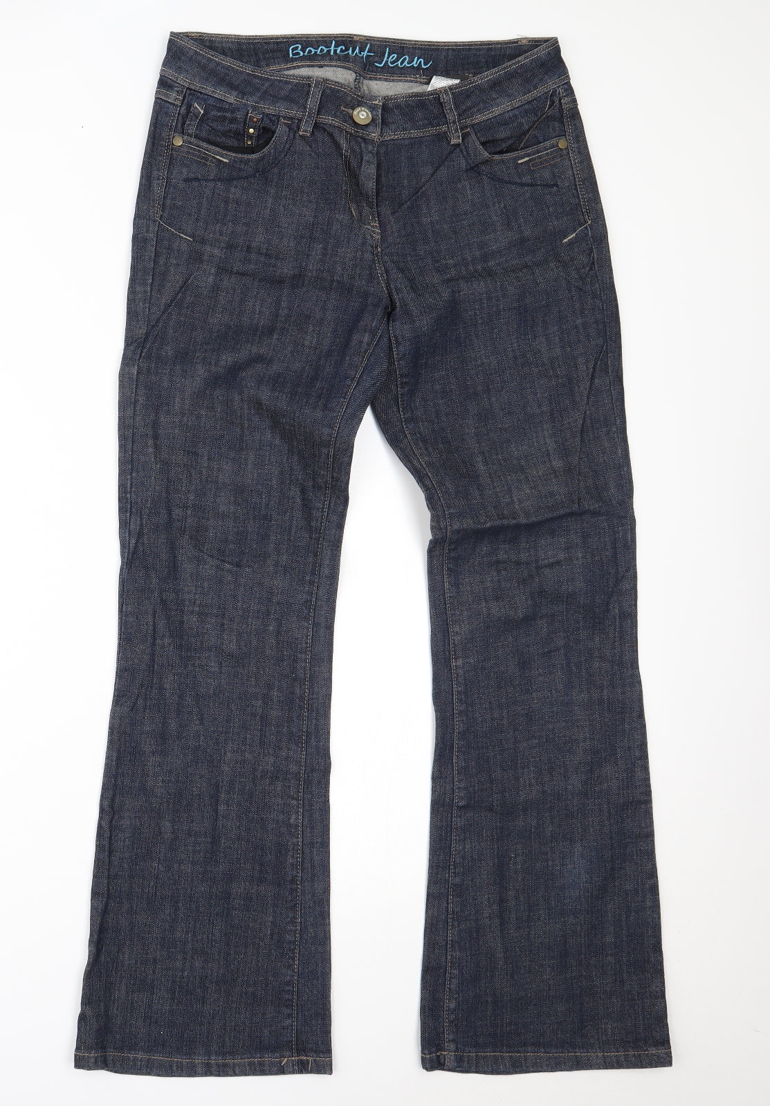 NEXT Womens Blue  Denim Bootcut Jeans Size 12 L30 in