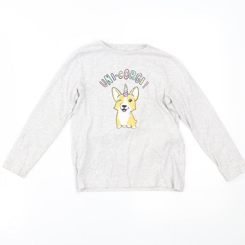 Primark Girls Grey   Basic Blouse Size 5-6 Years