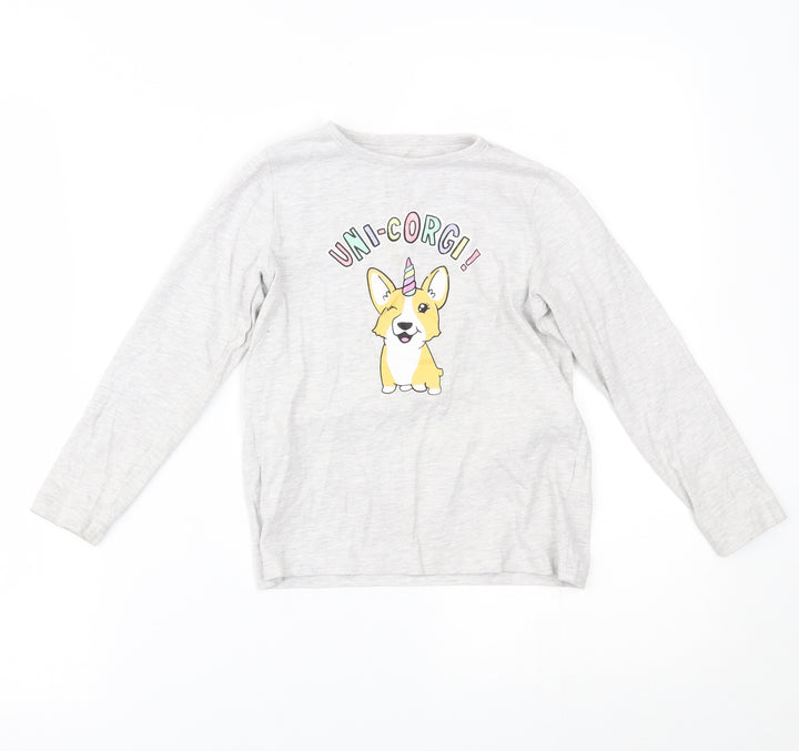 Primark Girls Grey   Basic Blouse Size 5-6 Years