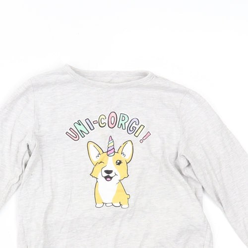 Primark Girls Grey   Basic Blouse Size 5-6 Years