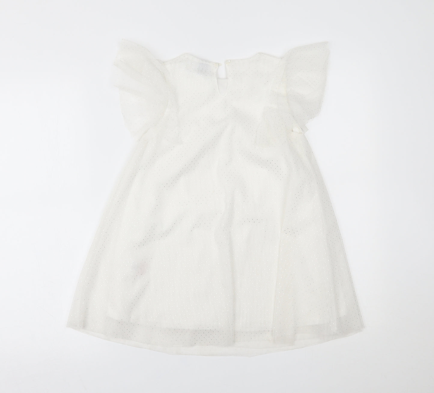 Little Kids Girls White   Fit & Flare  Size 5-6 Years