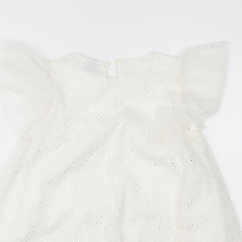 Little Kids Girls White   Fit & Flare  Size 5-6 Years
