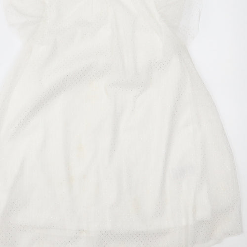 Little Kids Girls White   Fit & Flare  Size 5-6 Years