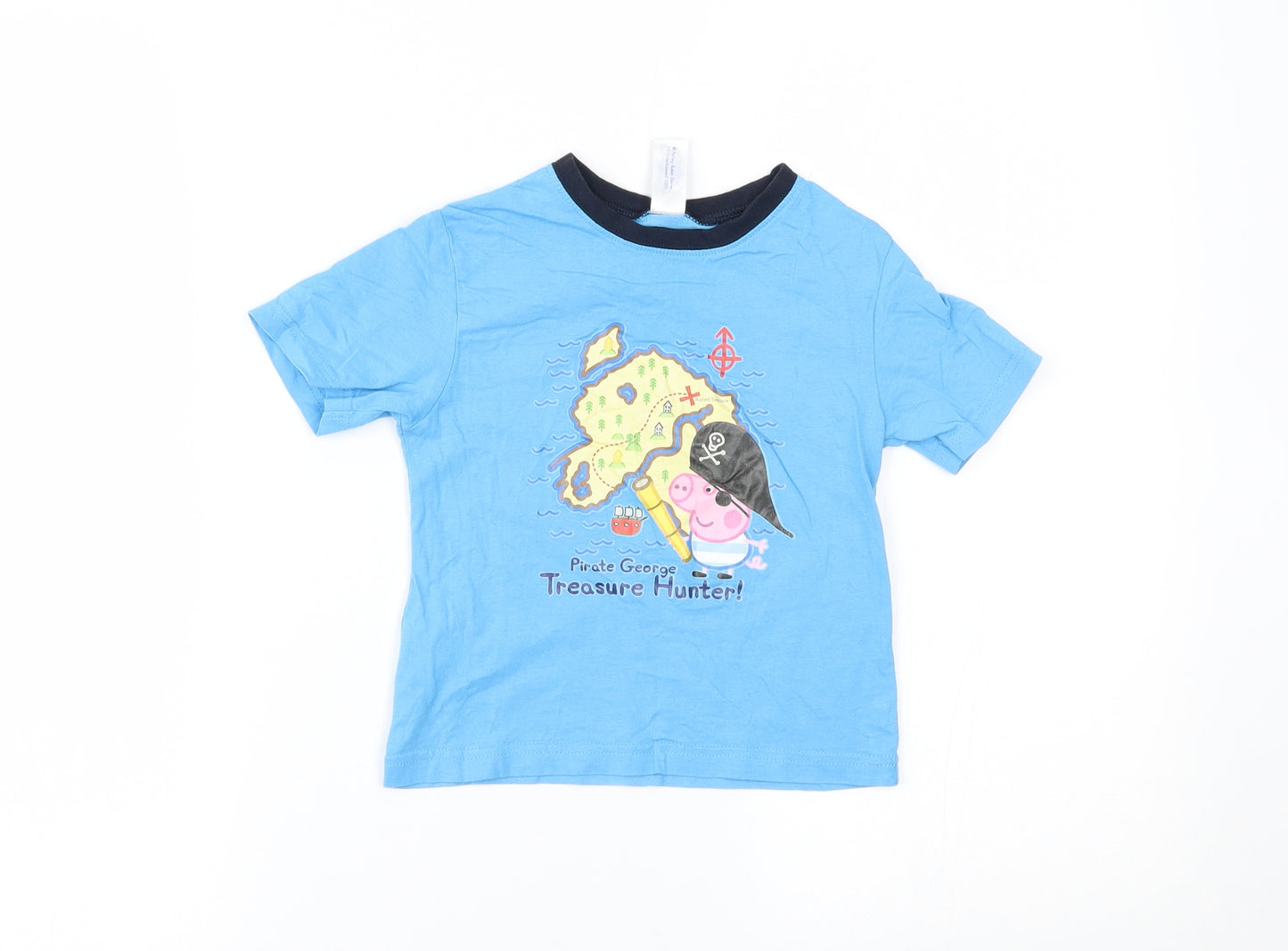 Peppa Pig Boys Blue   Basic T-Shirt Size 2-3 Years  - peppa pig