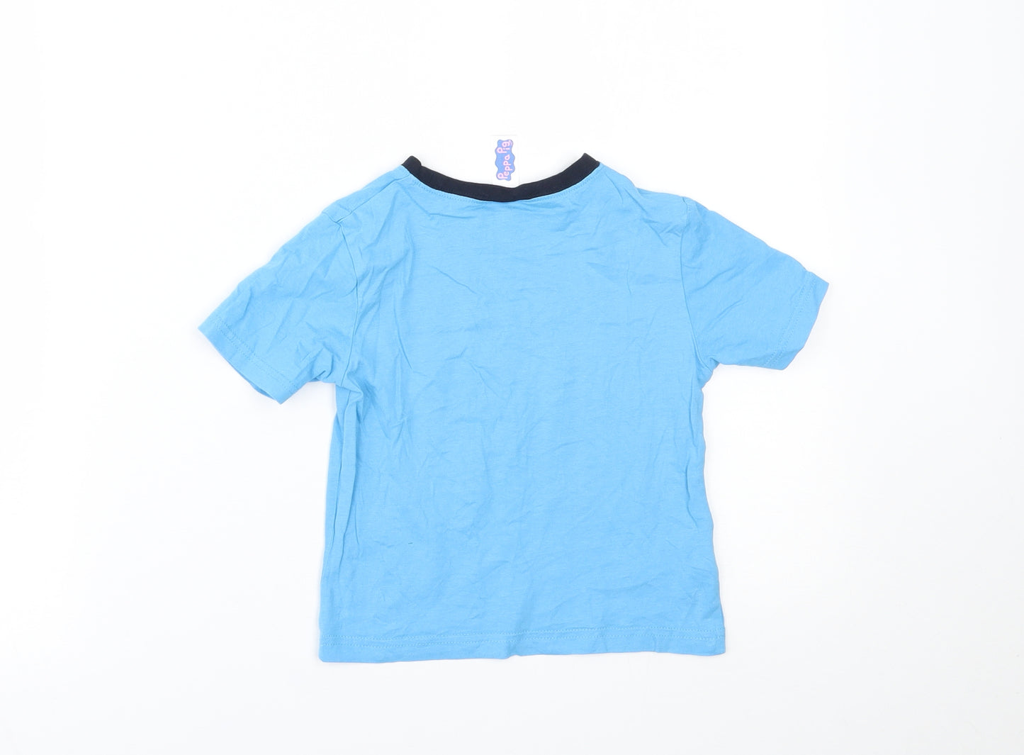 Peppa Pig Boys Blue   Basic T-Shirt Size 2-3 Years  - peppa pig