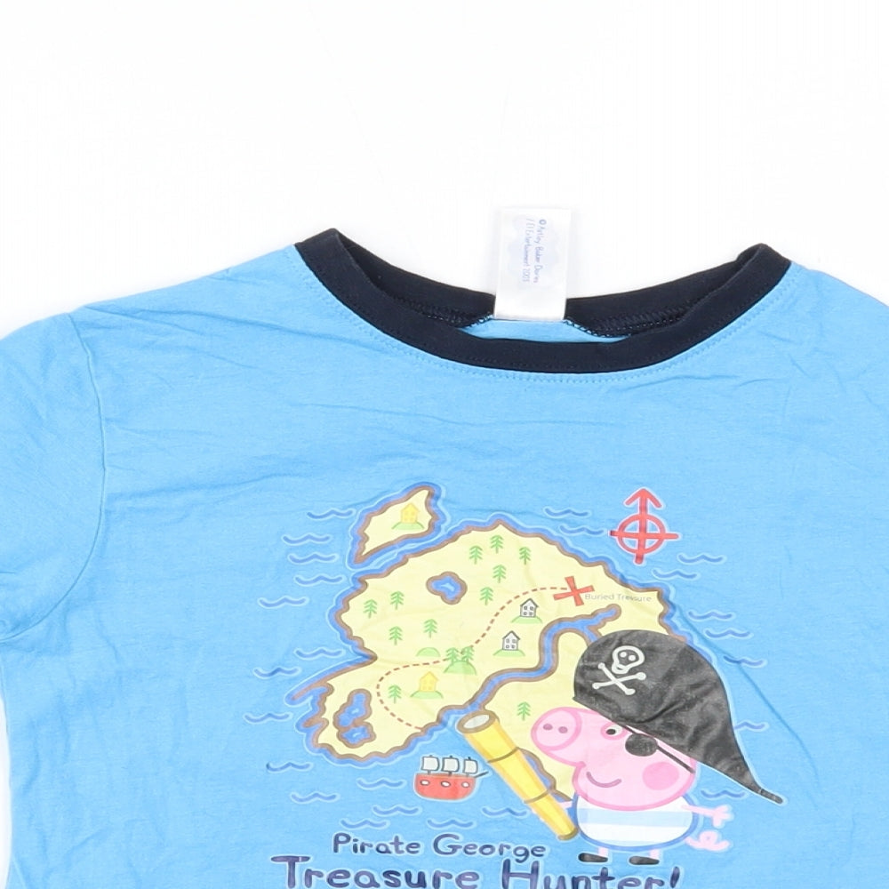 Peppa Pig Boys Blue   Basic T-Shirt Size 2-3 Years  - peppa pig