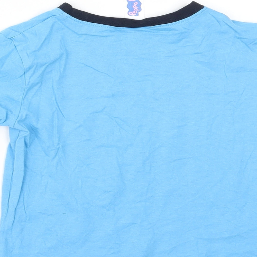 Peppa Pig Boys Blue   Basic T-Shirt Size 2-3 Years  - peppa pig