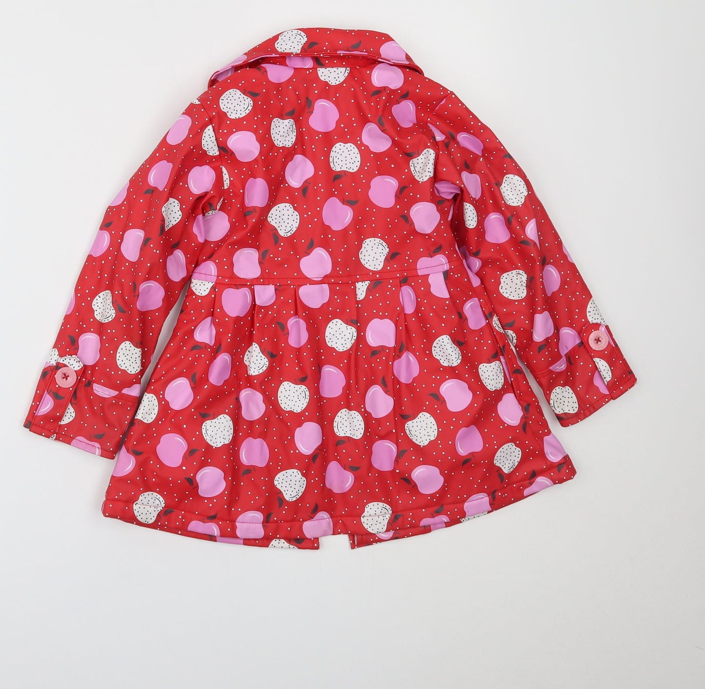 Minoti Girls Red Polka Dot  Rain Coat Coat Size 3-4 Years