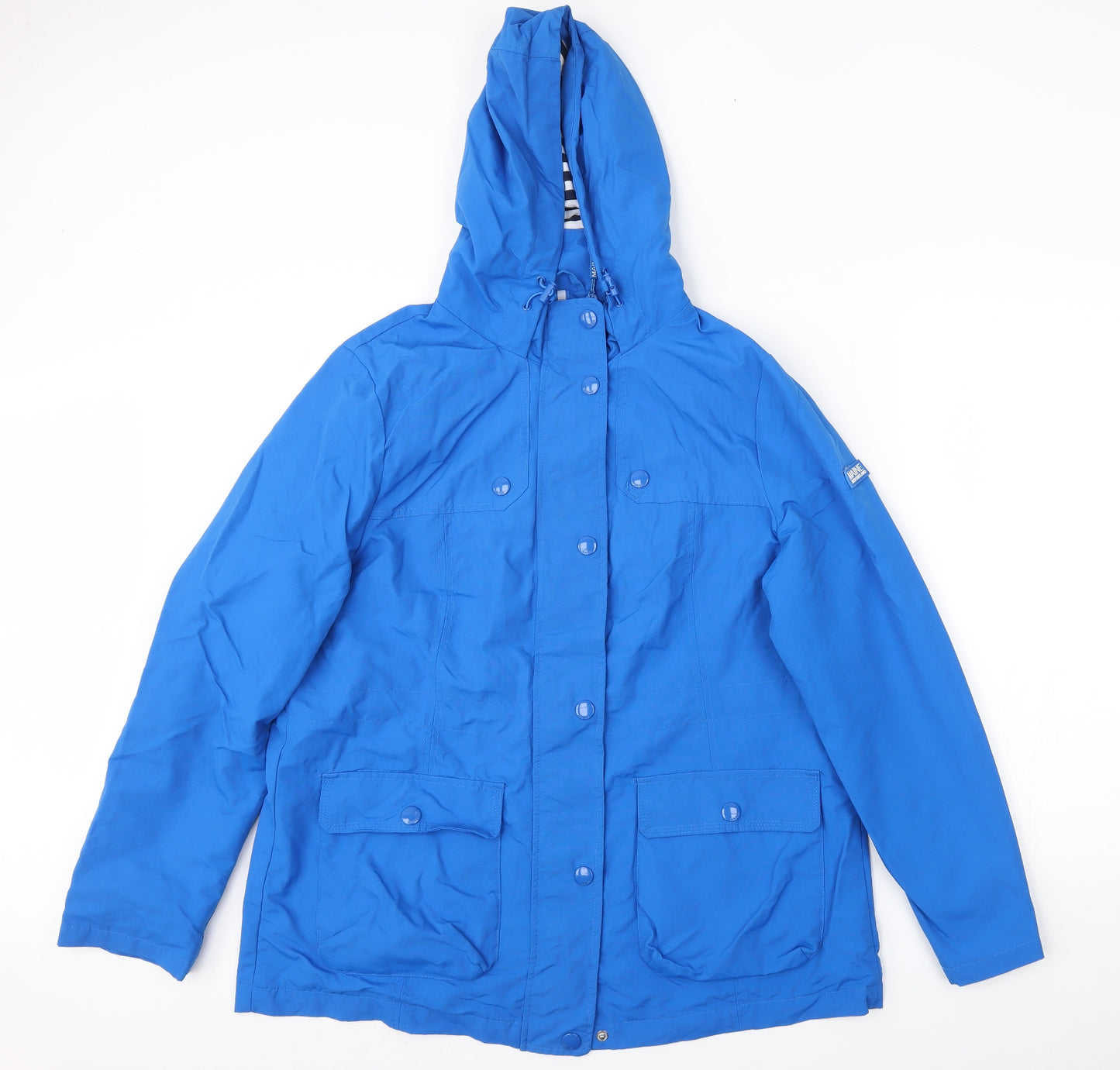 Maine New England Womens Blue   Rain Coat Coat Size 16