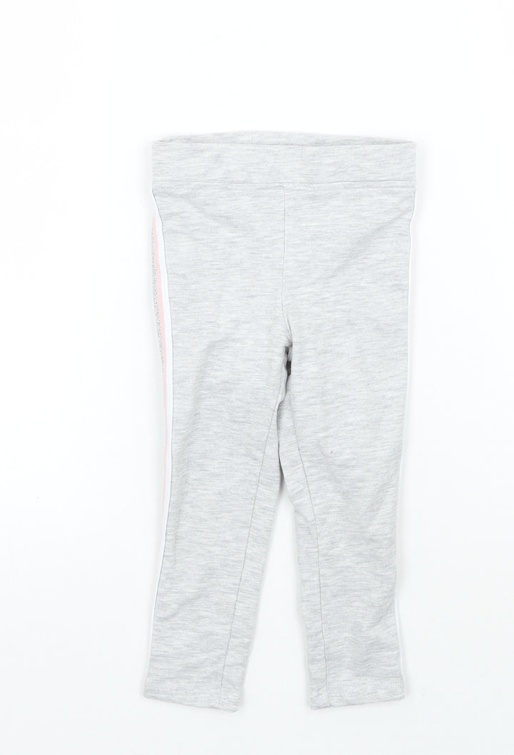 H&M Girls Grey   Sweatpants Trousers Size 2 Years