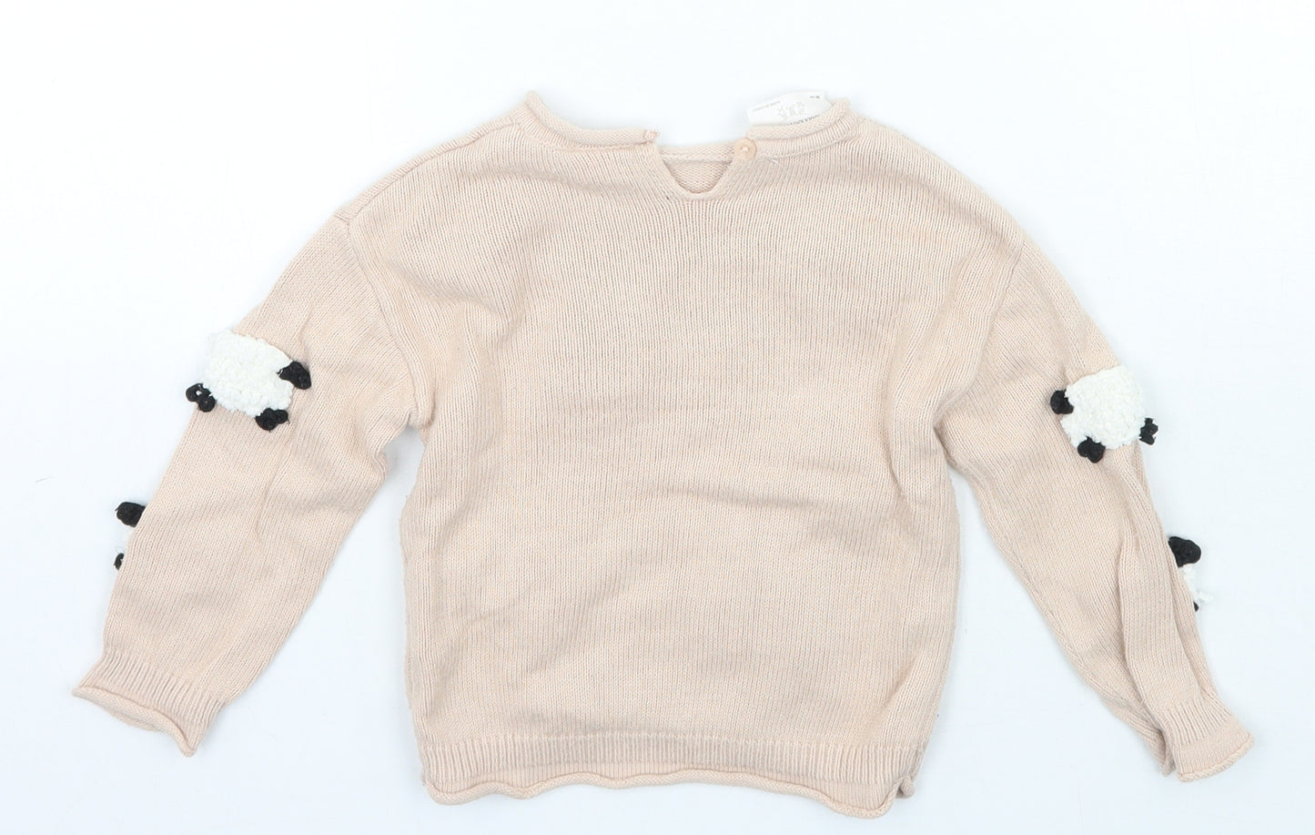 Zara Girls Pink   Pullover Jumper Size 12-18 Months