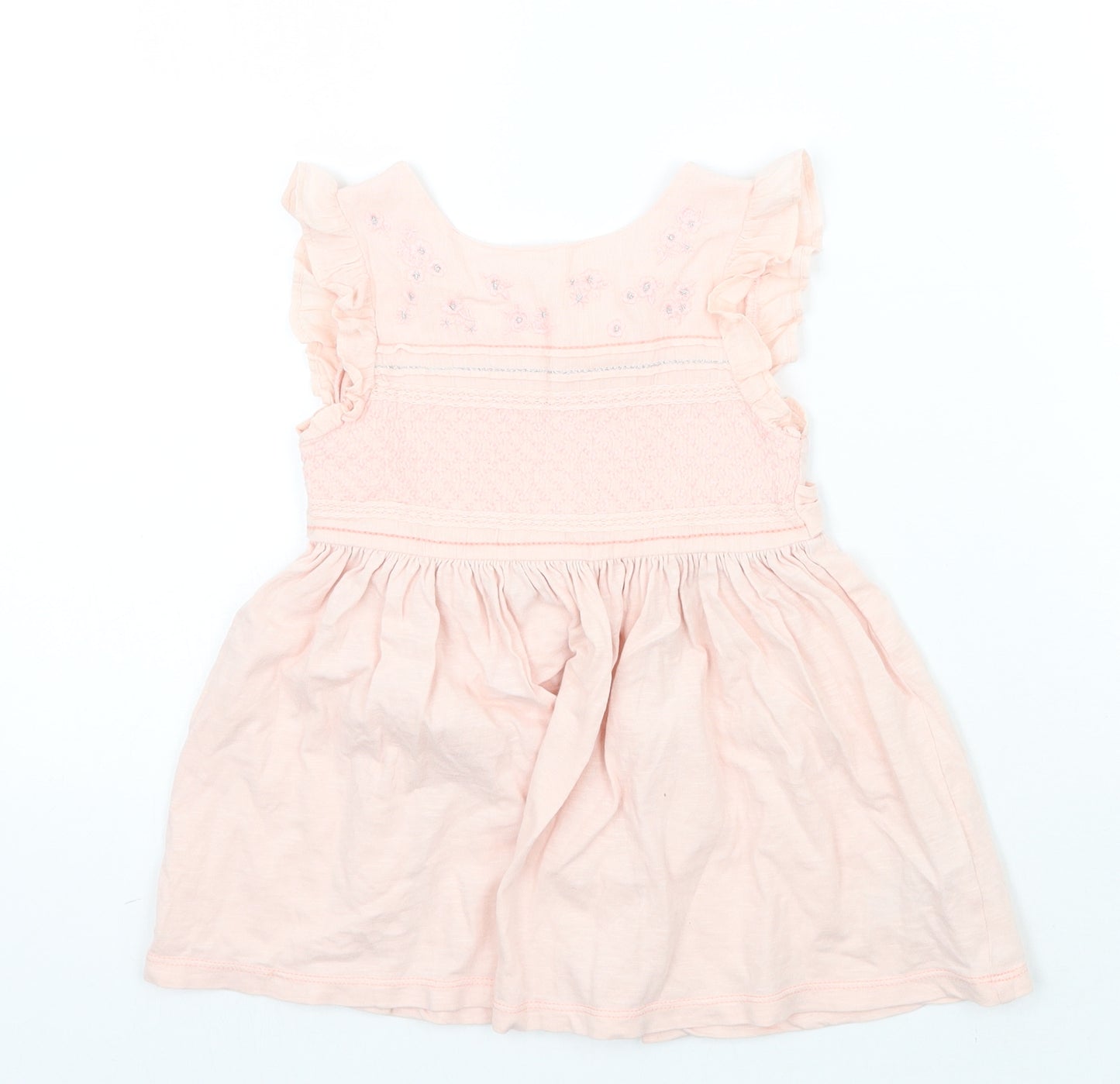 NEXT Girls Pink Floral  A-Line  Size 12 Months