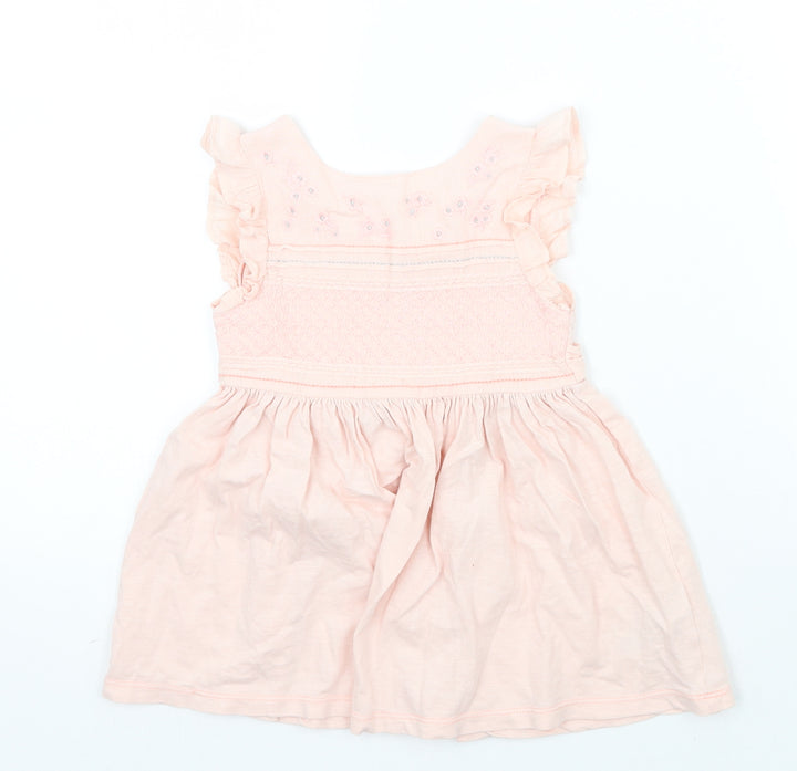 NEXT Girls Pink Floral  A-Line  Size 12 Months