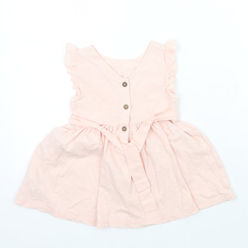NEXT Girls Pink Floral  A-Line  Size 12 Months