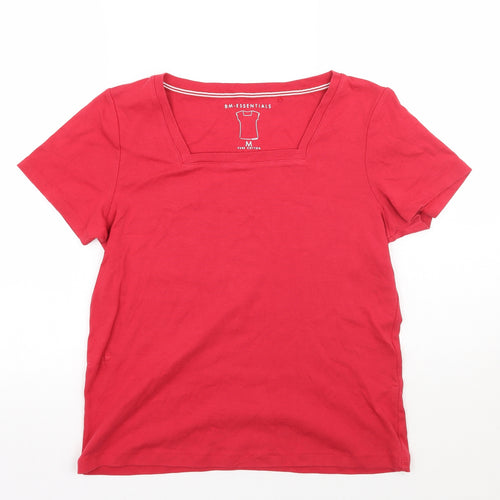 BM Womens Red   Basic T-Shirt Size M