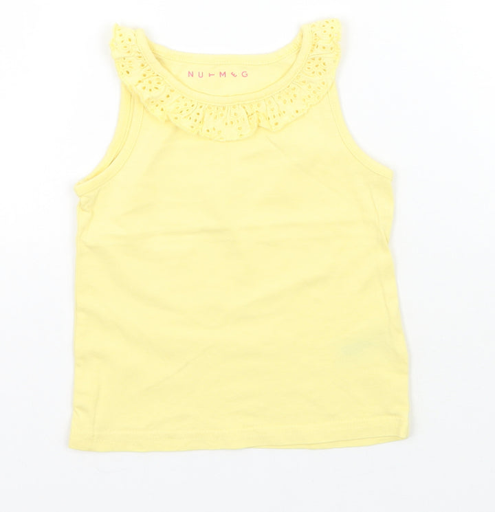 Nutmeg Girls Yellow   Basic Tank Size 12-18 Months