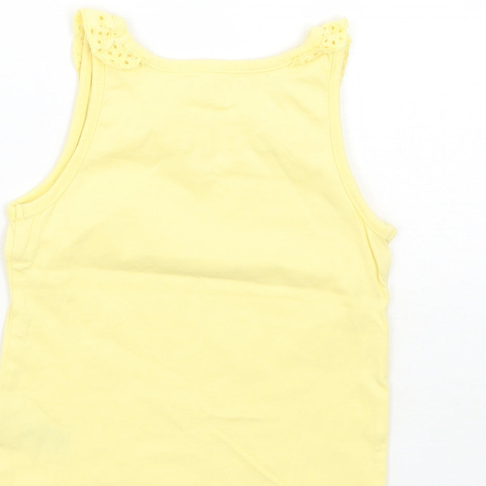 Nutmeg Girls Yellow   Basic Tank Size 12-18 Months
