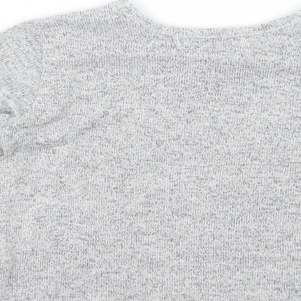 Primark Girls Grey Floral  Basic T-Shirt Size 12-18 Months