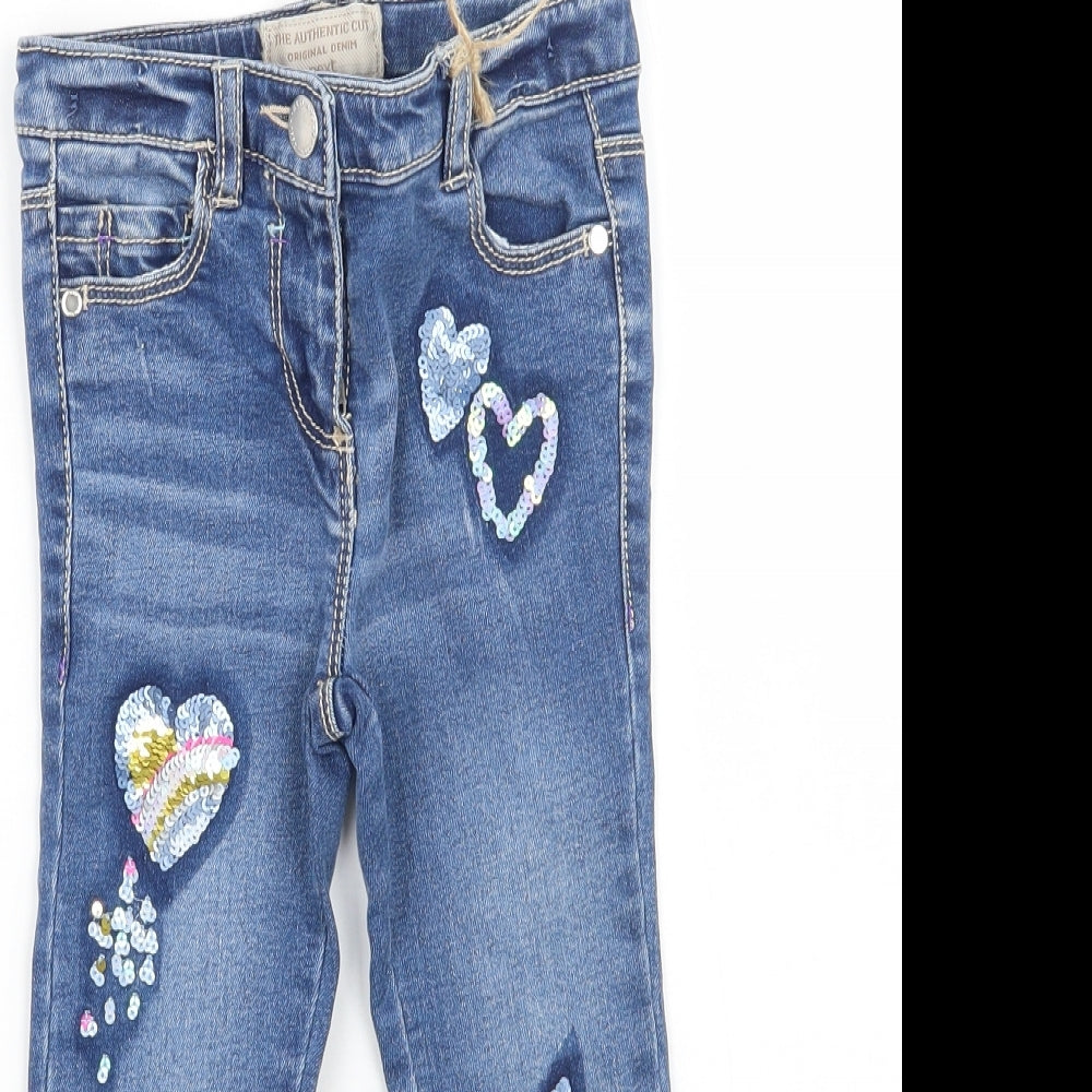 NEXT Girls Blue   Skinny Jeans Size 3 Years