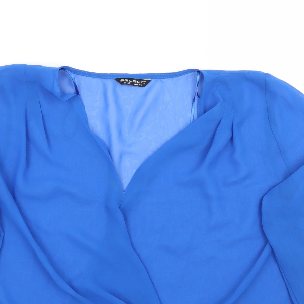 Select Womens Blue   Basic T-Shirt Size 16