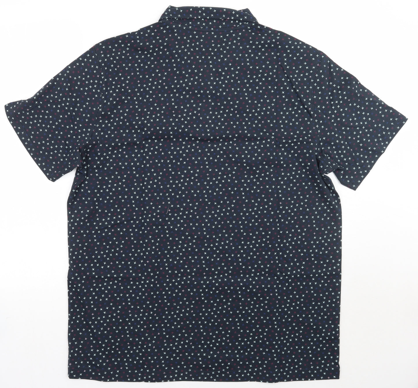 Penguin Mens Blue Geometric   T-Shirt Size XL