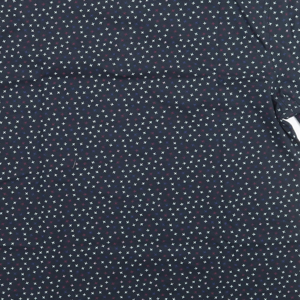 Penguin Mens Blue Geometric   T-Shirt Size XL