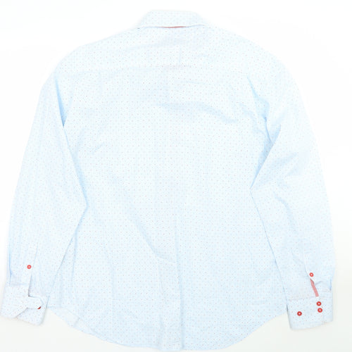 Jiggler Lord Berlue Mens Blue Geometric   Button-Up