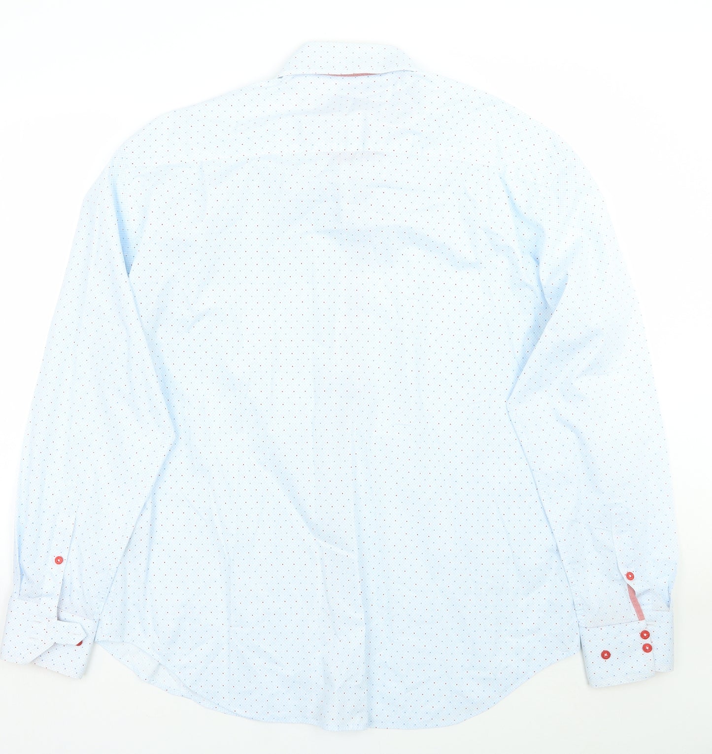 Jiggler Lord Berlue Mens Blue Geometric   Button-Up