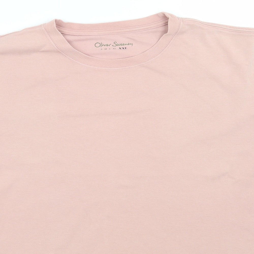 Oliver Sweeney Mens Pink    T-Shirt Size 2XL