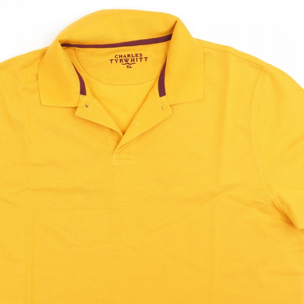 Charles Tyrwhitt Mens Yellow    Polo Size XL