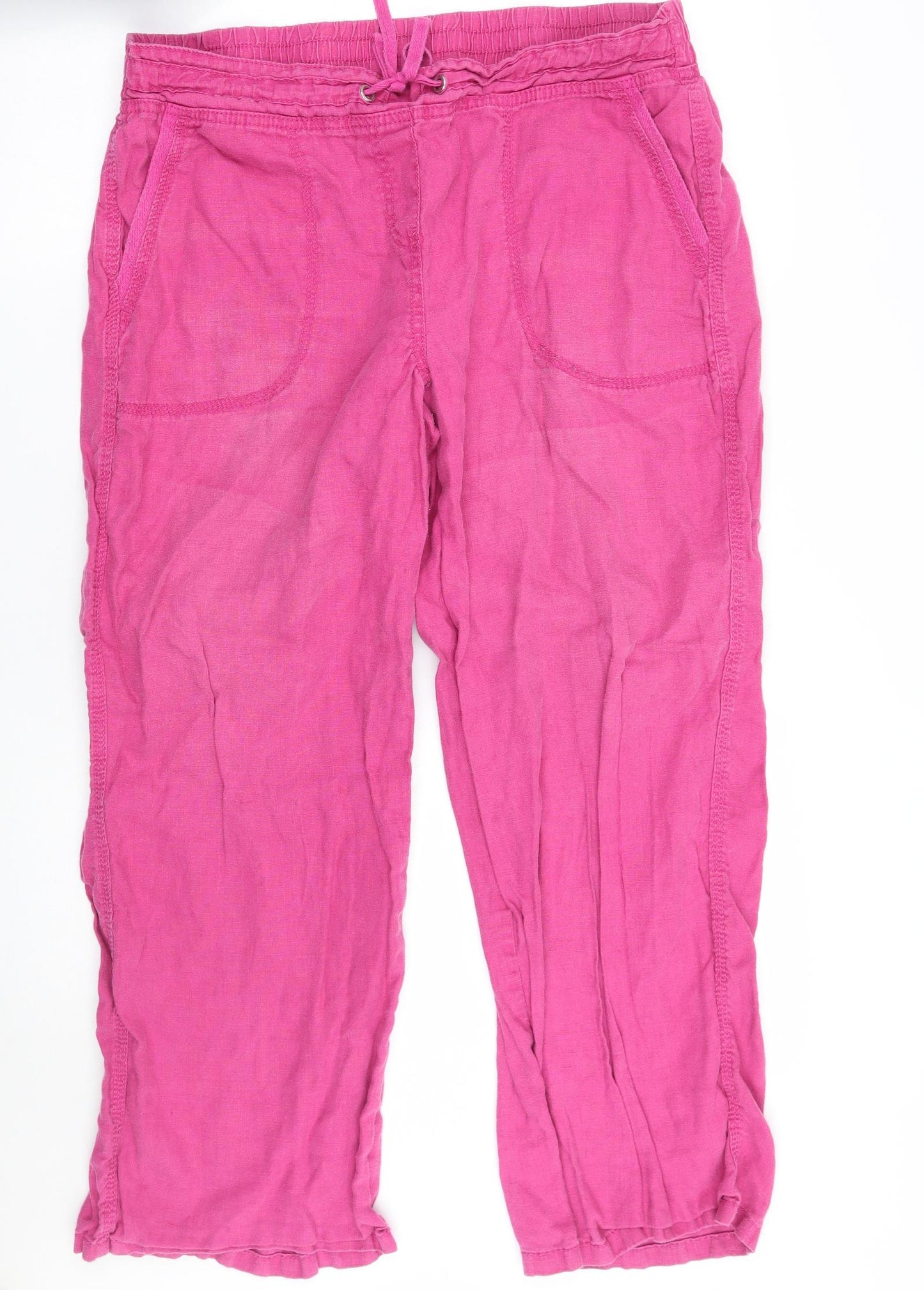 Marks and Spencer Womens Pink   Trousers  Size 16 L25 in