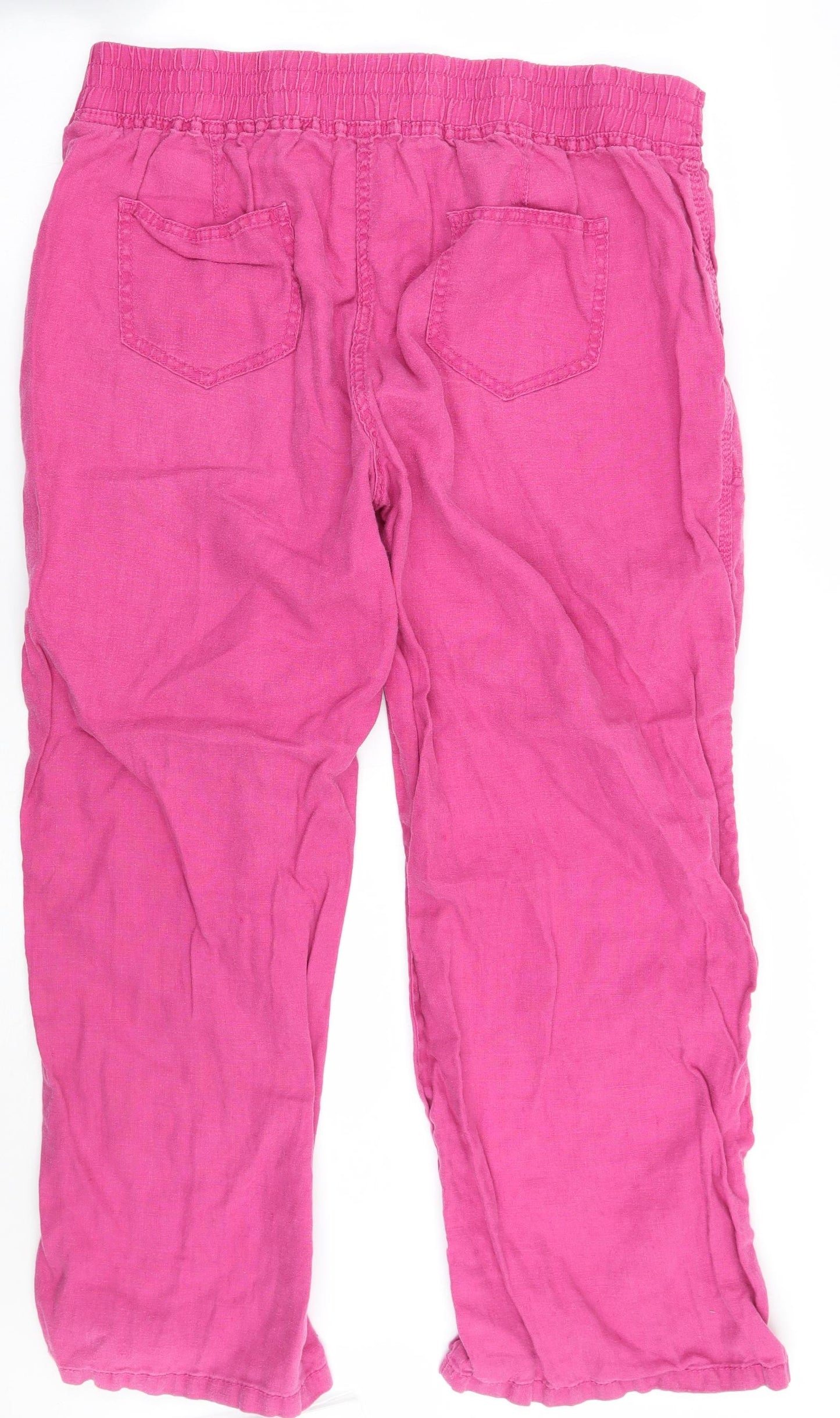 Marks and Spencer Womens Pink   Trousers  Size 16 L25 in