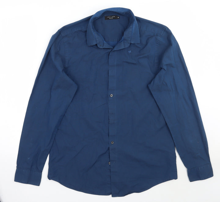 Newlook Mens Blue    Button-Up Size M