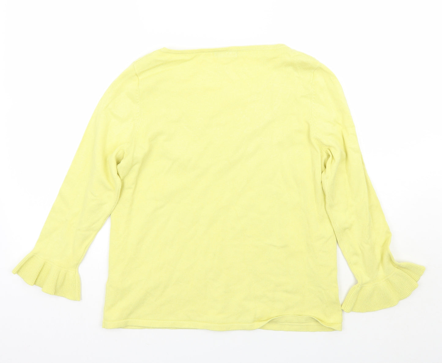 M&Co Womens Yellow   Pullover Jumper Size 14