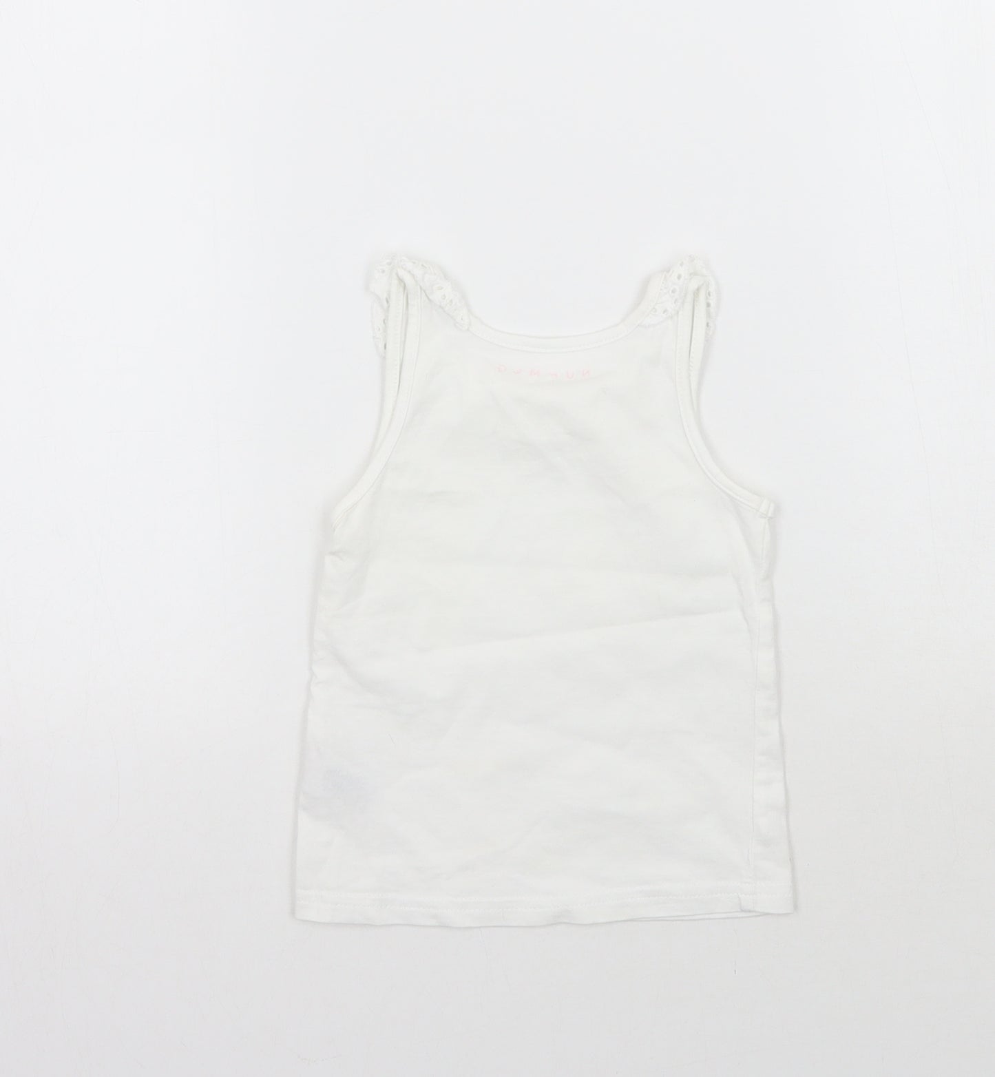 Nutmeg Girls White   Basic Tank Size 2 Years