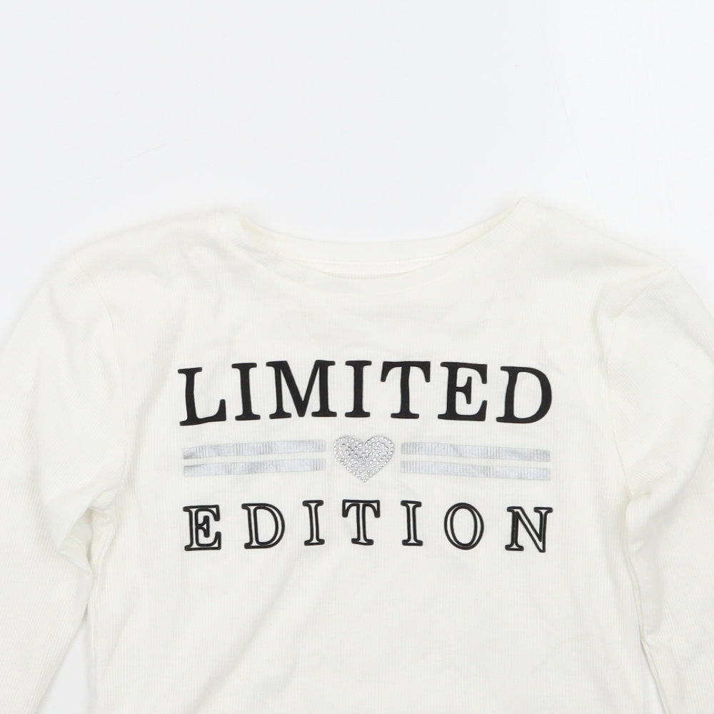 Primark Girls White   Basic T-Shirt Size 9-10 Years