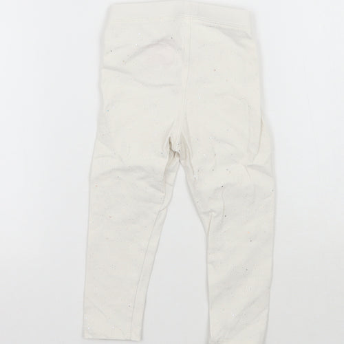 Cat & Jack Girls White   Jegging Trousers Size 2 Years