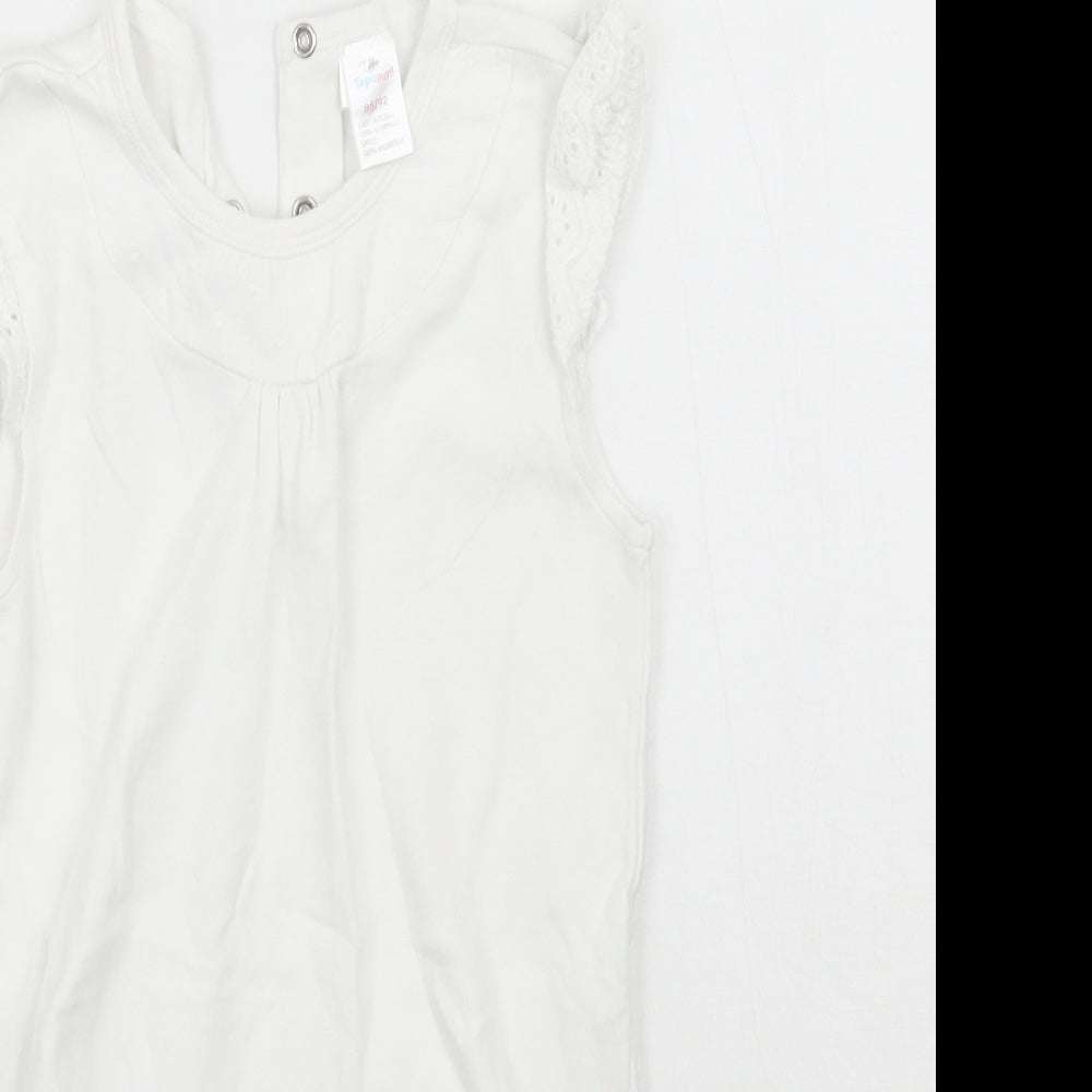 Topomini Baby White   Babygrow One-Piece Size 18 Months