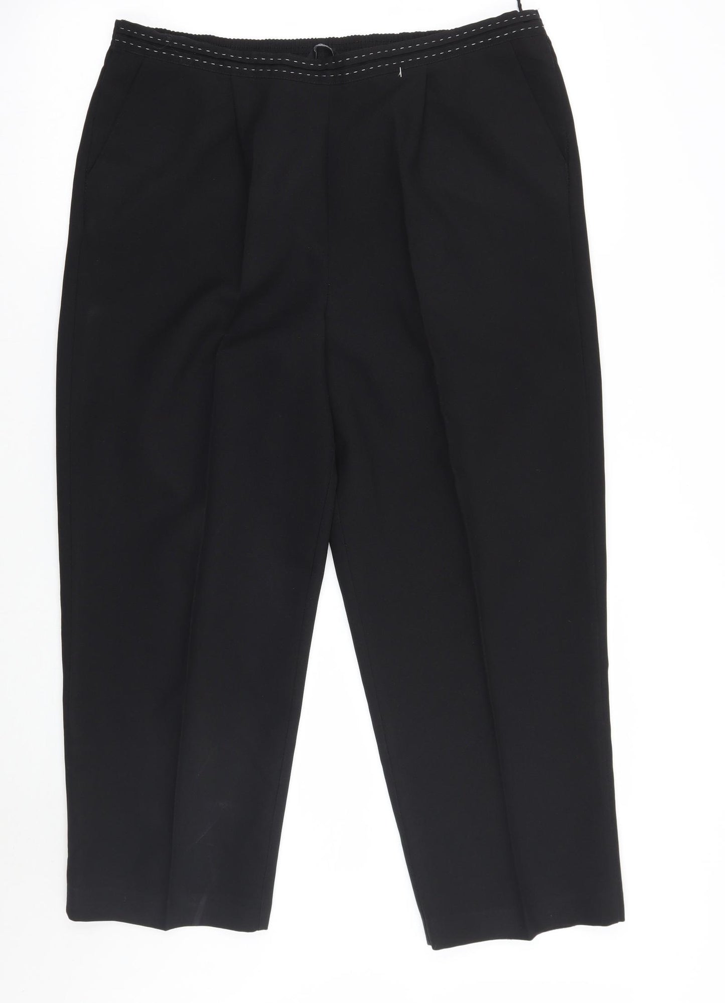 BM Womens Black   Trousers  Size 16 L25 in