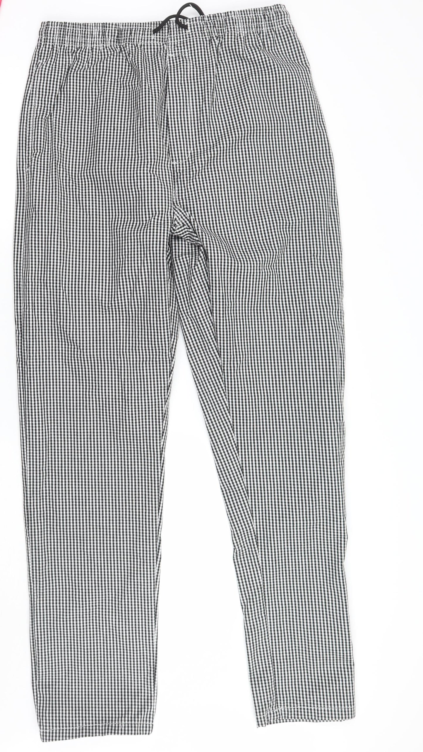 Russmans Mens White Check  Straight Jeans Size M L31 in