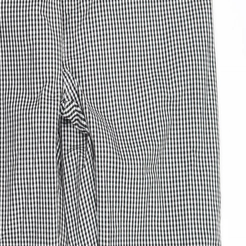 Russmans Mens White Check  Straight Jeans Size M L31 in