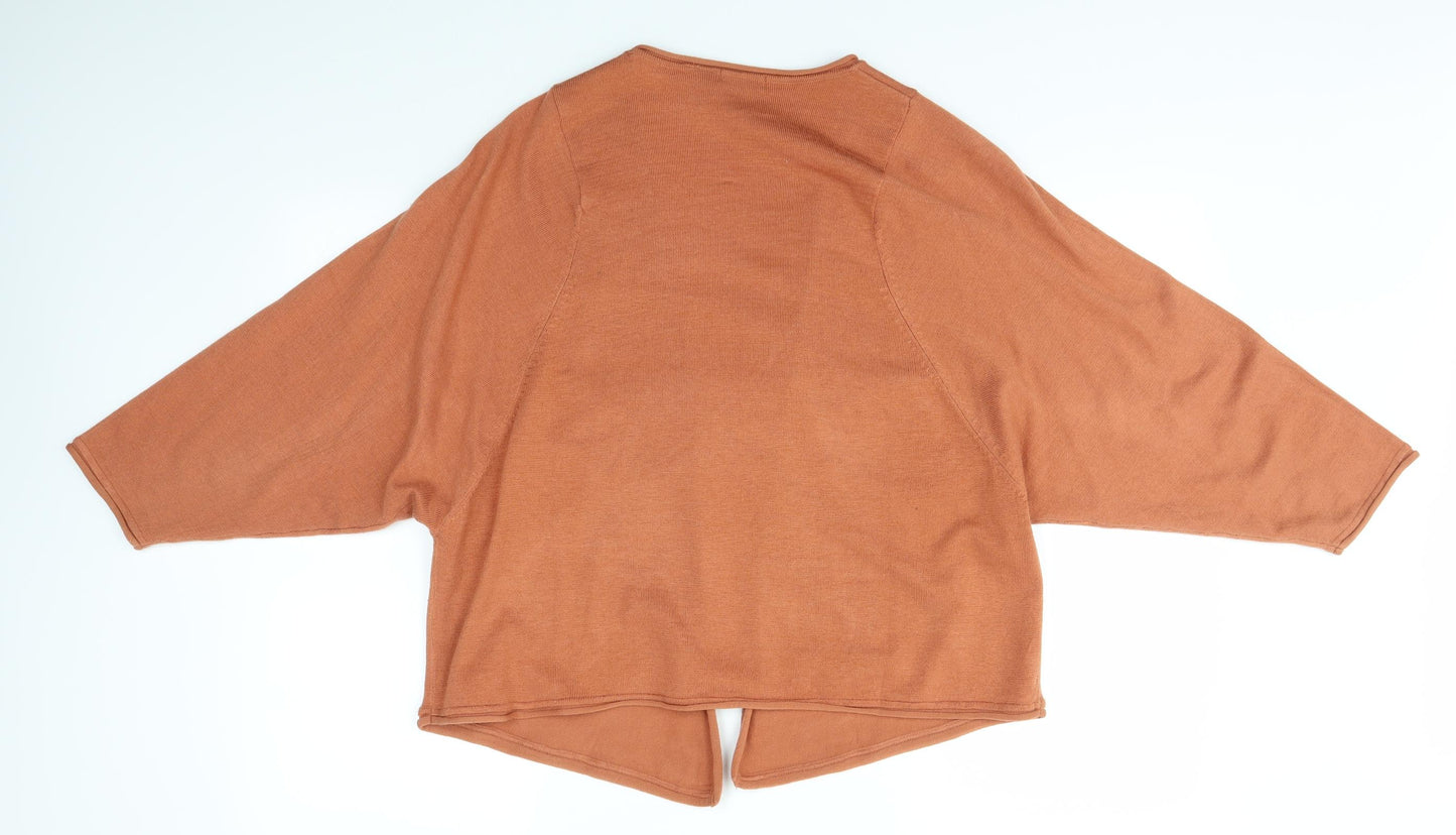 La Redoute Womens Orange   Cardigan Jumper Size 14