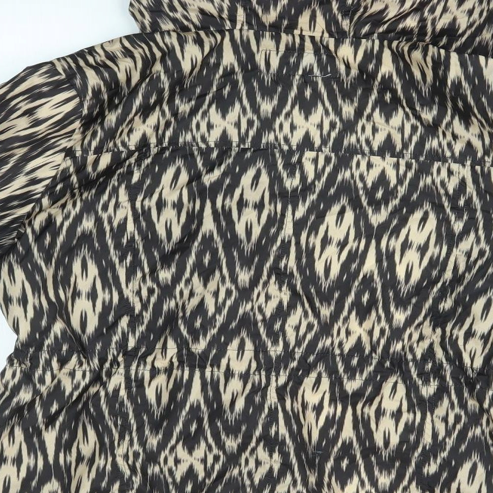 Peacocks Womens Multicoloured Animal Print  Rain Coat Coat Size 12